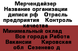 Мерчендайзер › Название организации ­ диписи.рф › Отрасль предприятия ­ Контроль качества › Минимальный оклад ­ 20 000 - Все города Работа » Вакансии   . Кировская обл.,Сезенево д.